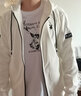 欧郎格 长袖t恤男士潮流春秋装秋衣T恤体恤内搭上衣服新款 【纯棉2】麋鹿白+园林深灰 XXL建议150-170斤 实拍图