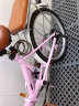 永久（FOREVER） 折叠自行车女款超轻便携小型男变速上班单车成人大人 免安装 顶配-单速-粉色 20英寸（适合身高140-160CM） 实拍图