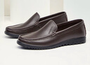 康奈男士皮鞋日常百搭舒适套脚懒人乐福鞋商务休闲鞋牛皮轻质咖色43 实拍图