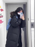 棉致中长款过膝棉服女新款宽松冬季爆款棉衣外套女面包服羽棉袄绒服 X8818黑色【高品质65】 L 120-140斤 实拍图