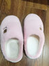安尚芬棉拖鞋女士秋冬季新款室内家居月子鞋厚底防滑保暖加绒棉鞋 粉色【卡通熊】 36-37 适合35-36 实拍图