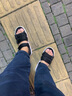 特步男子凉鞋春夏舒适休闲沙滩鞋魔术贴潮流运动凉拖鞋户外鞋982219171533 黑 43码 实拍图