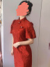 LIME FLARE莱茵福莱尔2024夏季红色中式连衣裙改良旗袍新款婚礼气质高级礼服 中国红色 M 晒单实拍图