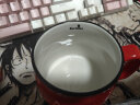 贝瑟斯创意陶瓷杯马克杯父亲节礼物带盖带勺牛奶杯早餐杯咖啡杯办公室水杯 红色 实拍图