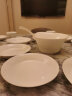 玛戈隆特餐具碗碟套装骨瓷高端纯白浮雕事事如意送朋友礼物 10人份52头 实拍图