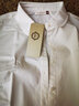 路施南高端无袖衬衫女士白色秋季韩版修身OL职业圆领纯棉衬衣打底衫上衣 白色常规圆领 L128 XL 实拍图