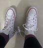 匡威（Converse）ALL star  常青款男鞋女鞋经典休闲鞋情侣鞋高帮帆布鞋板鞋学生鞋 101009 白高 35 /3 实拍图