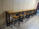 木办实木吧台桌家用奶茶店咖啡厅图书馆餐厅休闲吧阳台高脚长条餐桌椅 实拍图