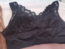 俞兆林内衣女学生聚拢性感蕾丝美背裹胸带胸垫无钢圈背心式文胸睡眠胸罩  V领蕾丝WX 豆沙1件 均码 （80-135斤） 实拍图