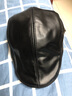 男士帽子头层牛皮春秋季薄款帽子中老年真皮休闲老头新款鸭舌帽01 黑色 均码可调节（56-60CM) 实拍图