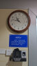 汉时（Hense）创意实木挂钟客厅时钟现代简约挂表家用壁钟挂墙石英钟表HW18棕色 实拍图