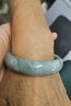 凤禧珠宝翡翠手镯A货平安镯玉石翡翠镯子玉手镯女送妈妈生日礼物女 满绿平安镯61-62 实拍图