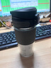 私家良品（cica） 玻璃水杯男女泡茶杯茶水分离办公室咖啡杯便携高颜值水杯子夏季 象牙黑-（直饮款+带茶隔） 460ml 实拍图