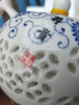 瓷牌茗茶具（cipaiming teaset）瓷牌茗 青花瓷功夫茶具套装玲珑镂空整套陶瓷泡茶具茶壶茶杯 【向阳花】玲珑全套-12件套 实拍图