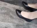 梵昇昱高跟鞋工作鞋黑色女皮鞋粗跟上班久站软皮软底舒适职业面试女 黑色-3cm【36码】 实拍图