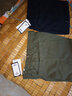 盛行风夏季中年男士纯棉短裤休闲宽松七分裤子大码外穿工装中老年爸爸装 军绿色+深蓝色 2XL 建议(120斤至140斤) 实拍图