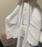 帕托瓦短袖衬衫男士夏季纯色白衬衫男韩版修身商务休闲衬衣蓝色4XL 实拍图