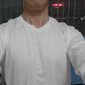 战浩【2件】纯棉长袖T恤男春秋圆领纯色中青年宽松大码打底衫重磅秋衣 白色+雾蓝色 XL 建议【135-150斤】 实拍图
