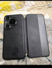 正件 适用华为p50手机壳保护套 真素皮翻盖式智能视窗皮套易装全包防摔背外壳男女士 P50 黑 实拍图