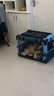 DO DO PET宠物车载笼猫笼狗笼可折叠大中小型犬狗狗宠物笼猫狗坐车隔离笼子 蓝色-侧面置物袋-正顶两面开口款 M码（66×45×45cm）全车型后排 实拍图