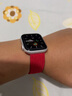 BHO【热销5万+】适用苹果手表表带apple iwatch s10/s11表带s9/se3/2单圈编织表带s8/7尼龙女士男生款 红色 44/45/46表盘M码【腕围174-185mm】 实拍图