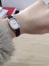 聚利时（Julius）手表女小巧气质小表盘方形学生2025新款简约防水皮带女士石英表 简约黑【小方表】 实拍图