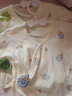琼帕婴儿衣服新生半背内衣服无骨纯棉春秋款魔术贴睡衣满月服宝宝上衣 米色(小奶瓶造型半背) 52 cm 实拍图