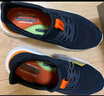 斯凯奇（Skechers）父亲节礼物|男鞋夏季透气百搭休闲鞋一脚蹬减震运动网面鞋 海军蓝色/橘色/210281-NVOR 41 实拍图