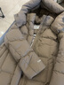 坦博尔羽绒服女士长款鹅绒时尚泡芙冬季高领连帽外套530858D 浅雾棕160 实拍图