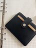 朗捷 真皮工作牌牛皮证件卡套商务员工胸牌带收纳卡位挂脖牌会议出入证工作证套可定制企业logo 商务黑（横款） 实拍图