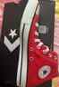 匡威（Converse）All Star夏季经典帆布男女高帮休闲运动鞋黑色1Z588 101013/红色 36.5 实拍图