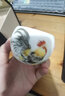 节南山 羊脂玉罗汉杯十二生肖主人杯茶杯白瓷私人订制姓氏刻字陶瓷单杯 羊脂玉(鸡)礼盒装(拍下备注姓氏) 容量:150ml 7cm 5.5cm 实拍图