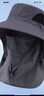 安以陌防晒帽夏季防紫外线遮阳帽子钓鱼遮脸护颈一体男渔夫帽大檐太阳帽 灰色 实拍图