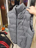 JEEP【易穿搭】羽绒马甲男冬季轻薄保暖羽绒服背心大码外穿休闲运动外 灰色【升级版无LOGO】 XL (建议125-145斤) 实拍图