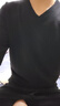 皮尔卡丹纯羊毛衫男100%羊毛线衣中年秋冬季v领毛衣加厚款保暖针织打底衫 实拍图