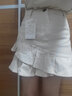 浅虽红2025春秋新款荷叶边半身裙小众复古百褶裙显瘦a字裙包臀短裙女HHF 荷叶边 米白色（带内衬） L 实拍图