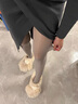 JOHUAN油亮丝袜女士8D马油袜连裤袜薄无痕裆闭裆宽边性感无缝光滑油光 无缝裆-马油袜（黑色） 均码 （建议80-130斤穿） 实拍图