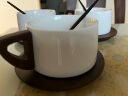 伊文陶瓷 咖啡杯杯碟套装 陶瓷杯子高档精致高级感轻奢美式咖啡杯 清风-平面咖啡杯+杯垫 晒单实拍图