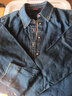 Navigare意大利小帆船女士长袖衬衫牛仔外套全棉衬衣2333003505 蓝 XL  实拍图