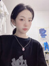 AHK王一博同款指环项链男女潮流嘻哈吊坠七夕情人节礼物送男女朋友 【王一博同款】圆牌戒指双环项链 实拍图