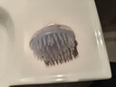 理发店发廊老式洗头抓头器刷子硬齿塑料按摩抓痒头梳圆形挠痒手动 水晶蓝硅胶洗头梳 一个装 实拍图