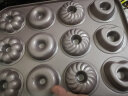 魔幻厨房 烘培工具蛋糕模具 家用烘培烤箱烤盘不型甜甜圈马卡龙吐司盒磨具 甜甜圈模具-12连-四花 晒单实拍图