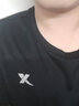 特步运动套装男装短袖速干梭织跑步七分裤健身宽松休闲男自选组合T恤 【单件上衣】/黑 2XL /185 实拍图
