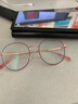 贝尔莎（bertha）钛架近视眼镜女防蓝光抗辐射可配有度数超轻复古变色近视眼睛框架 玫瑰金黑边（免费配1.56镜片） 免费配1.56镜片（0-300度） 实拍图