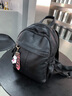 viney牛皮双肩包女新款时尚旅行包百搭大容量背包学院风书包生日礼物 【黑色】送老婆女朋友高级感实用轻奢休闲通勤大包 实拍图