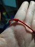 思梨小桃花朱砂桃木手链女红绳编绳民族风国潮本命年小众复古手饰 BZ448朱砂桃木手绳 平安红 实拍图