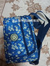 畅印2024新款妈妈包牛津布地摊包女士花布斜挎包中老年休闲单肩女包 四层拉链蓝底粉碎花 实拍图