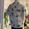 NASALIKE羊羔绒扎染外套男毛绒棉服男潮牌保暖外套加厚棉衣韩版宽松棉袄 花白色男 加厚款 XL 男款130-145斤 实拍图