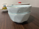 浅野造物 北欧ins金边钻石餐具碗碟盘套装家用影青瓷创意日式纯色家用高颜值盘子鱼盘陶瓷饭碗 影青钻石六人食配汤碗（描金款） 实拍图