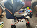 豪威 婴儿推车可坐可躺双向便携婴儿车0-3岁轻便BB手推车（全车可水洗） 星星蓝+至尊款+可坐躺双向+音乐餐盘（全车可水洗） 实拍图